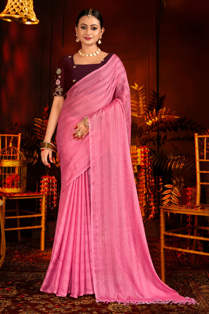 Anika Rimjhim Silk Saree – Traditional Weave with Modern Elegance, Perfect for Festive Occasions (8 Colours Available).