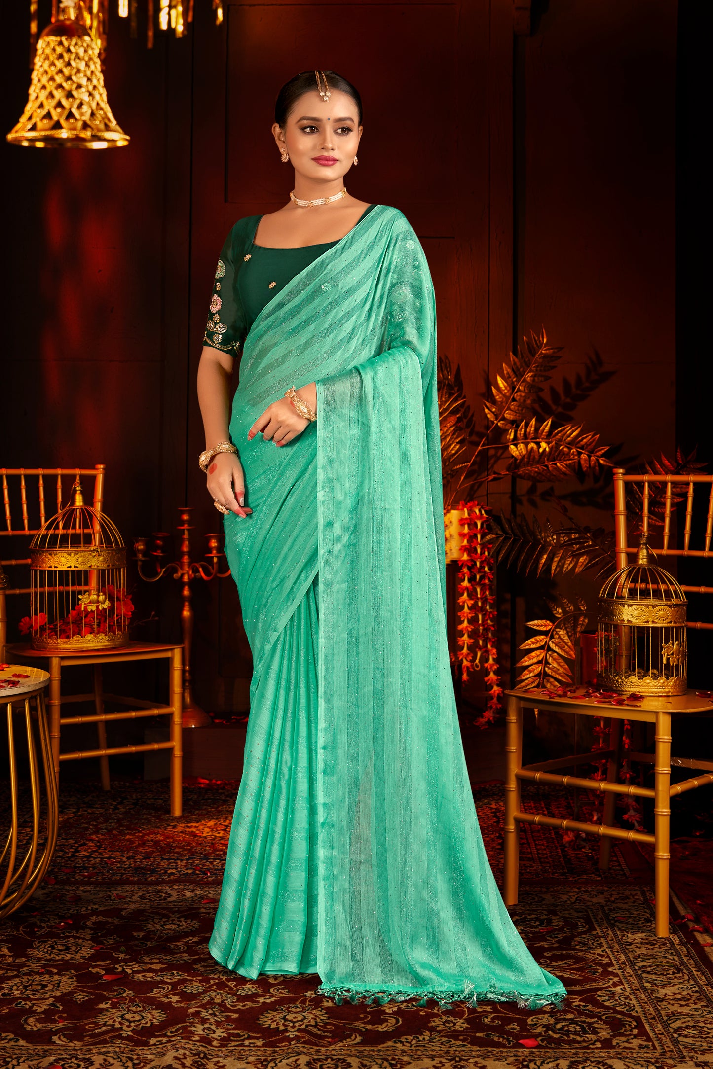 Anika Rimjhim Silk Saree – Traditional Weave with Modern Elegance, Perfect for Festive Occasions (8 Colours Available).