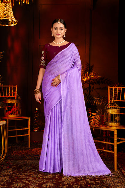 Anika Rimjhim Silk Saree – Traditional Weave with Modern Elegance, Perfect for Festive Occasions (8 Colours Available).