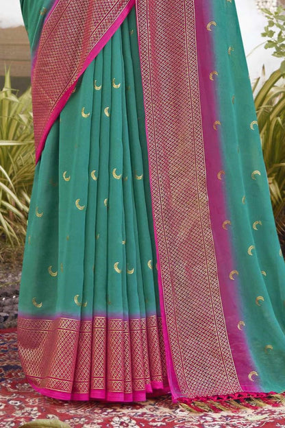 Chandra Kon Light Georgette Saree – Graceful Flow with Elegant Design for a Refined Look (8 Colours Available).