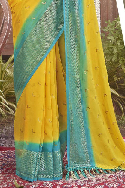 Chandra Kon Light Georgette Saree – Graceful Flow with Elegant Design for a Refined Look (8 Colours Available).