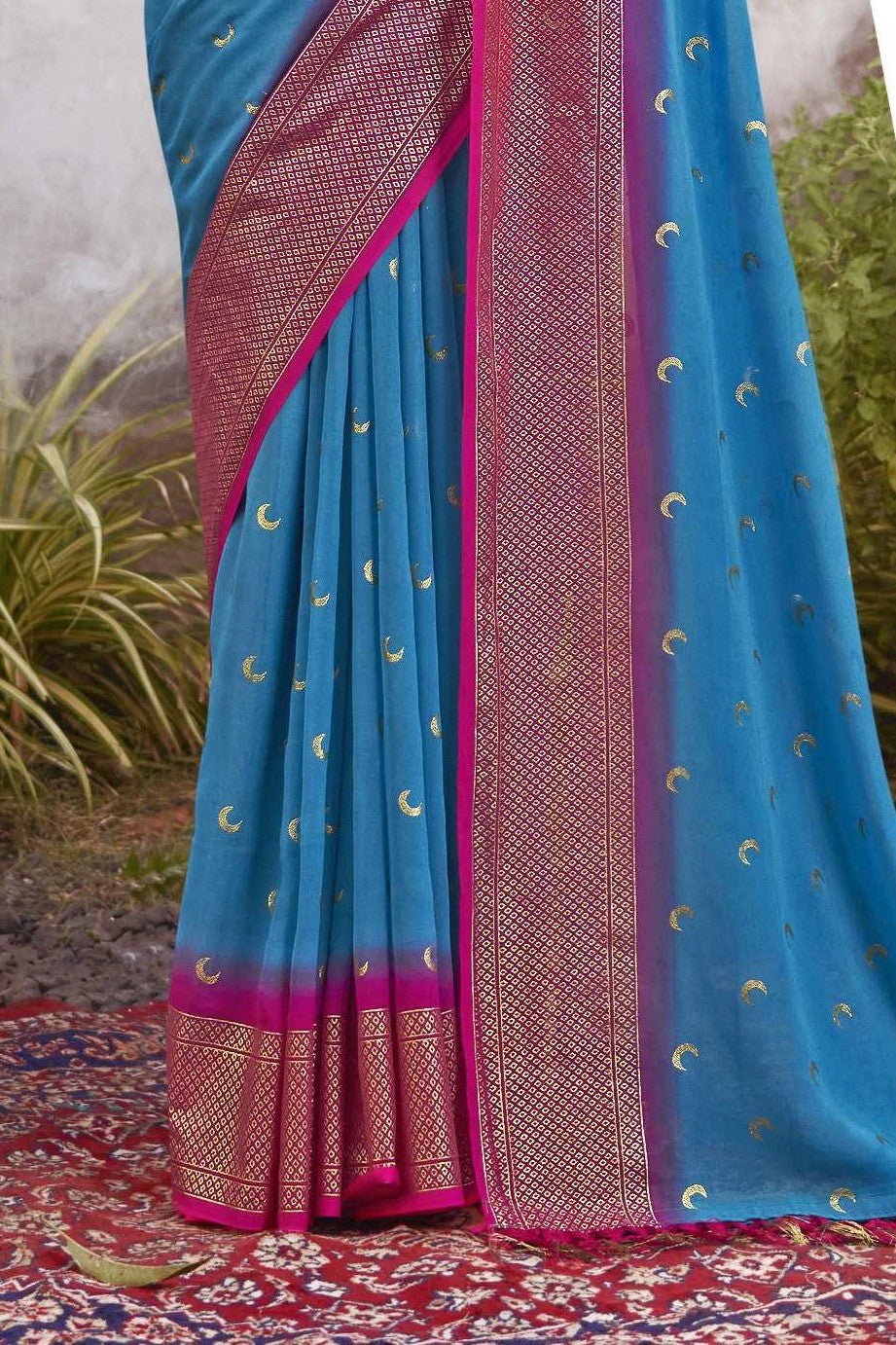 Chandra Kon Light Georgette Saree – Graceful Flow with Elegant Design for a Refined Look (8 Colours Available).