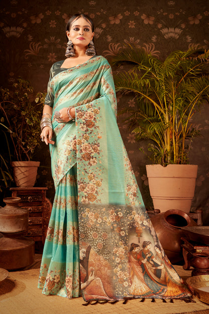 Brezza Jacquard Saree – Intricate Patterns with Rich Texture for a Sophisticated Look (8 Colours Available).