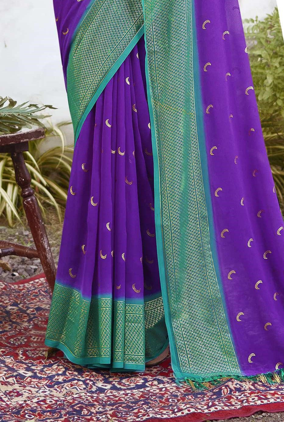 Chandra Kon Light Georgette Saree – Graceful Flow with Elegant Design for a Refined Look (8 Colours Available).