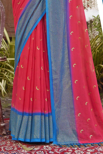 Chandra Kon Light Georgette Saree – Graceful Flow with Elegant Design for a Refined Look (8 Colours Available).