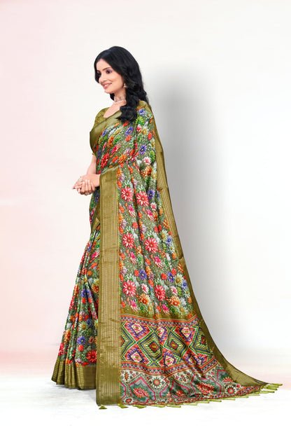 Jasmine Elegance Polyester Saree – Simplistic Beauty with a Modern Edge**