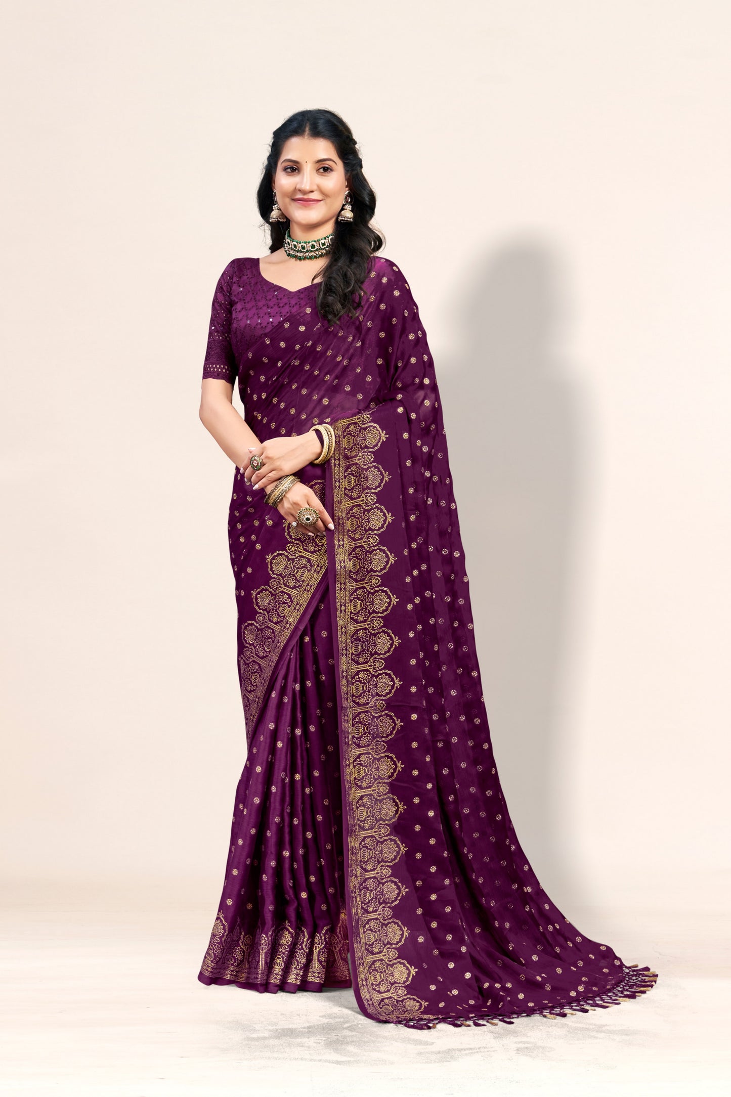 Ramrasiyan Georgette Saree with Cotton Blouse ( 3 Colours)