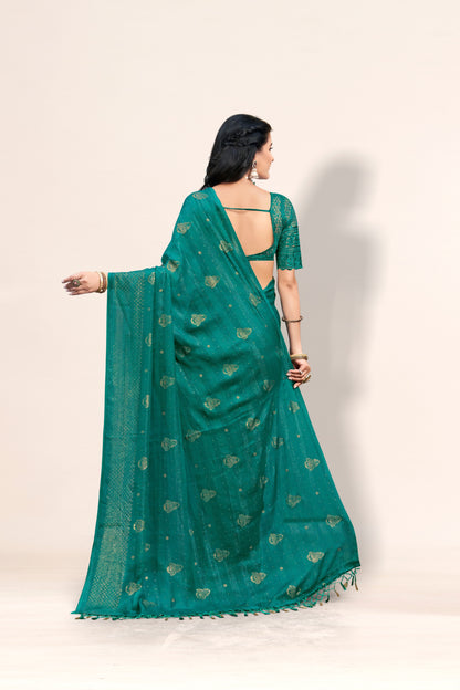 Shubhnamastu Multicolor Jari Patta Saree with Elegant Design (8 Colours Available). *