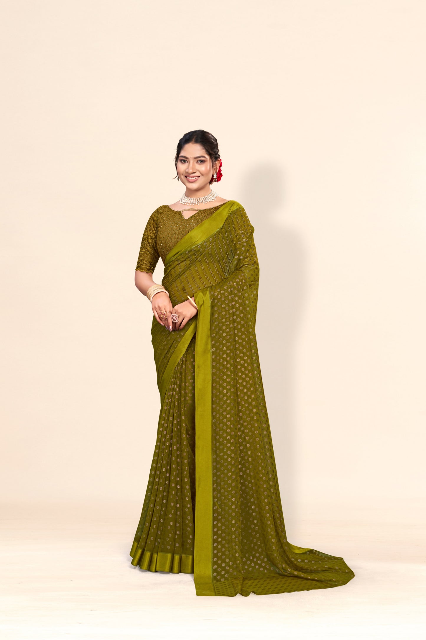 Hottest Multicolor Saree with Due Drop and Net Blouse (8 Colours Available).