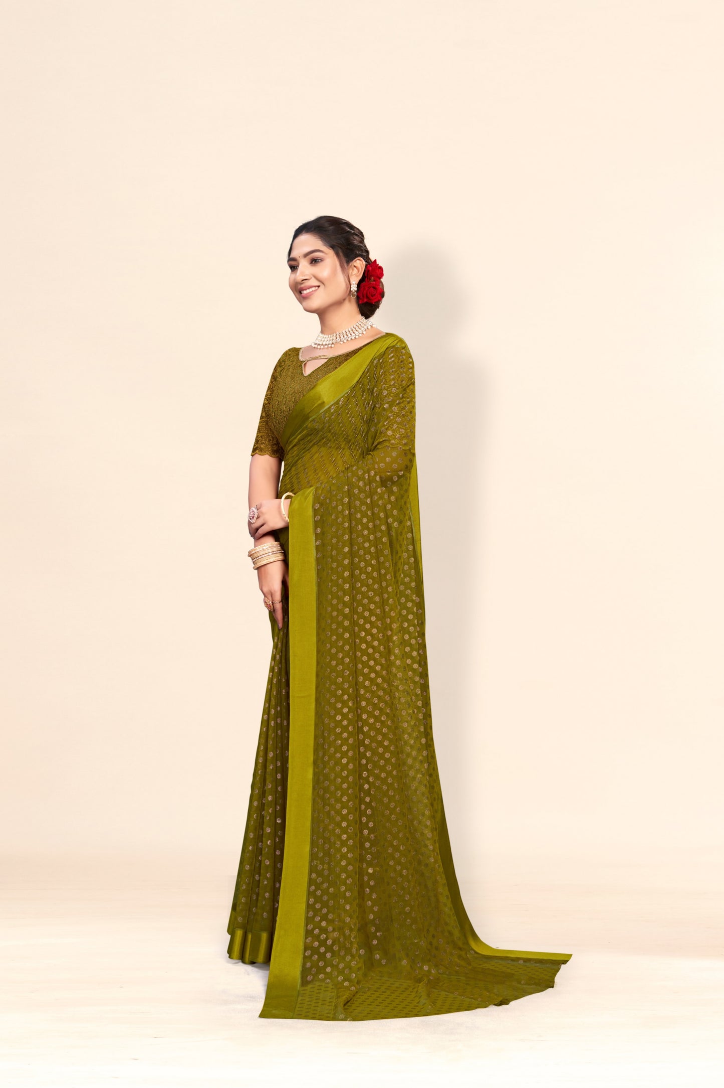 Hottest Multicolor Saree with Due Drop and Net Blouse (8 Colours Available).