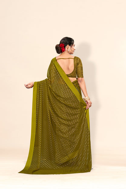 Hottest Multicolor Saree with Due Drop and Net Blouse (8 Colours Available).