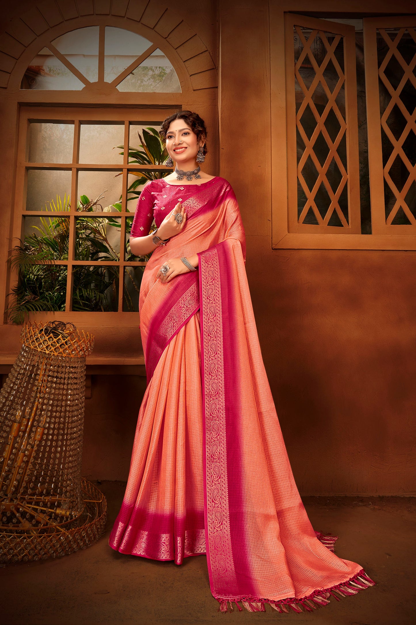 Range Rover Saree in Dola Jari: Your Style Statement