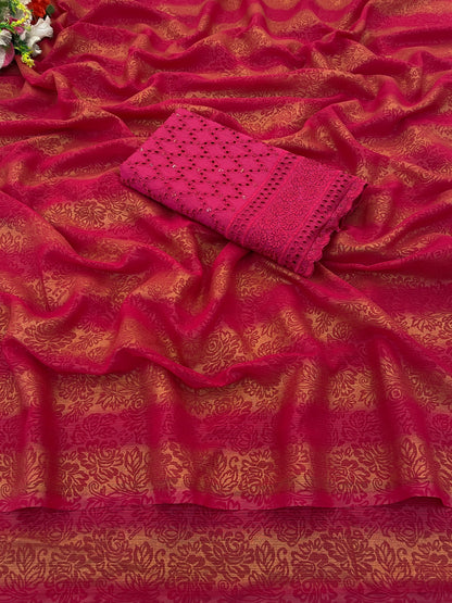 Begam Multicolour Fancy Fabric With Tone to Tone Matching (8 Colours Available).