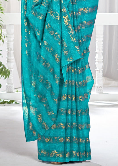 Begam 2 Multicolour Georgette Saree with Chanderi Blouse and Tone Matching. (8 Colours Available).