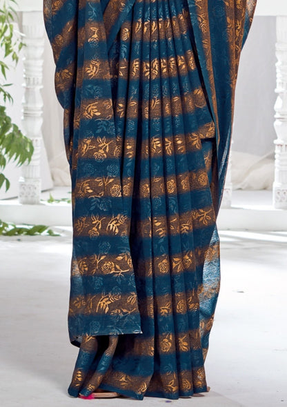 Begam 2 Multicolour Georgette Saree with Chanderi Blouse and Tone Matching. (8 Colours Available).