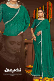 Block Deal 2 Multicolour Fancy Fabric Saree with Net Blouse.