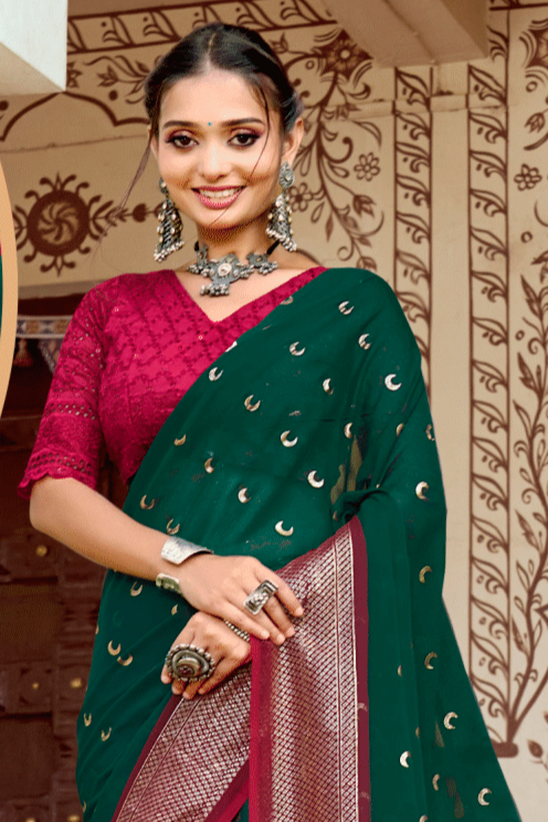 Chandra Kon Georgette Saree – Graceful Flow with Elegant Design for a Refined Look (8 Colours Available).