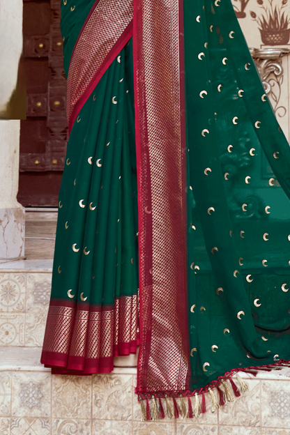 Chandra Kon Georgette Saree – Graceful Flow with Elegant Design for a Refined Look (8 Colours Available).