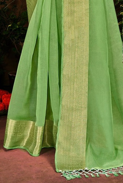 Everyday Multicolour Plain Saree with Satin Fancy Blouse (8 Colours Available).