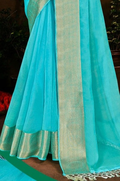 Everyday Multicolour Plain Saree with Satin Fancy Blouse (8 Colours Available).