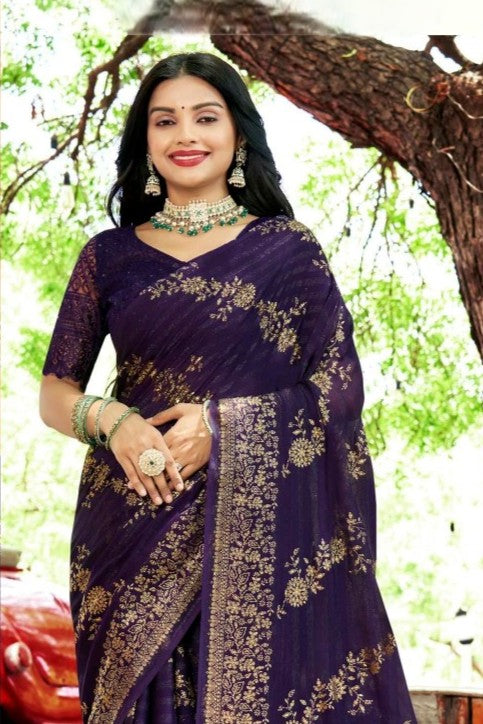 Facebook Rimzhim Fabric Saree – Stylish Design with a Rich, Shimmering Texture (8 Colours Available).