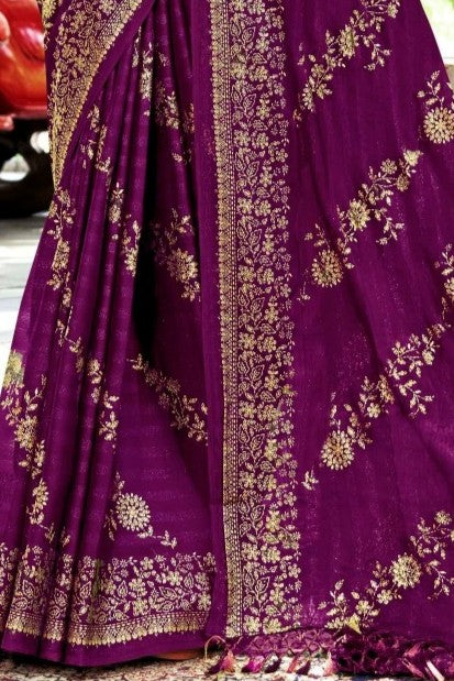 Facebook Rimzhim Fabric Saree – Stylish Design with a Rich, Shimmering Texture (8 Colours Available).