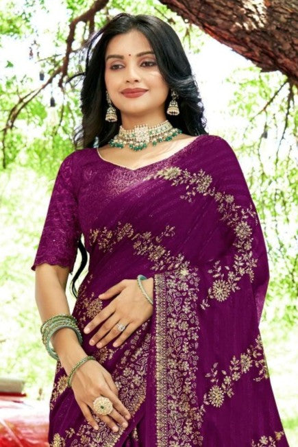 Facebook Rimzhim Fabric Saree – Stylish Design with a Rich, Shimmering Texture (8 Colours Available).