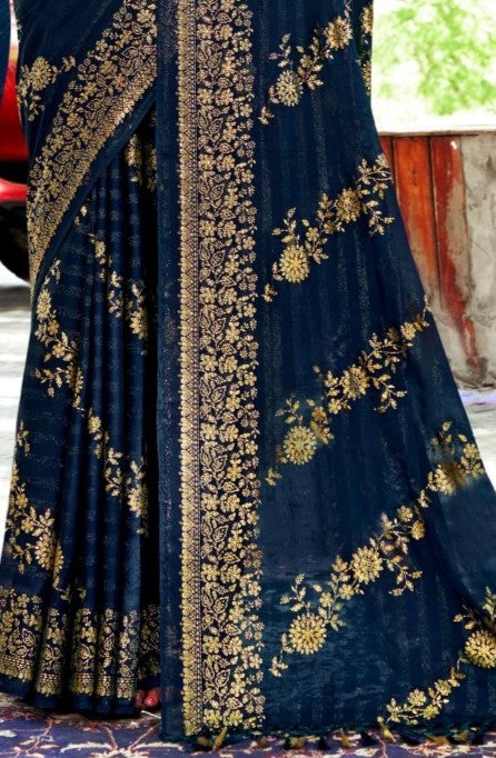 Facebook Rimzhim Fabric Saree – Stylish Design with a Rich, Shimmering Texture (8 Colours Available).