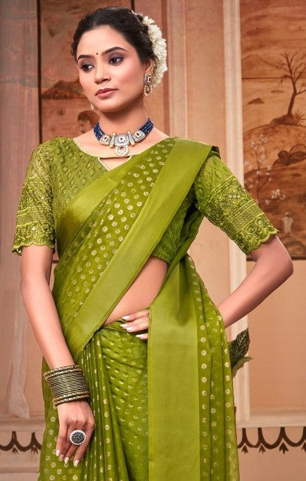 Hottest Multicolor Saree with Due Drop and Net Blouse (8 Colours Available).