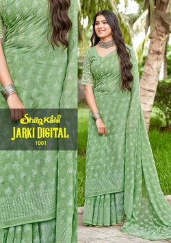 Jarki Chiffon Georgette Saree with Due Drop Concept (8 Colours).