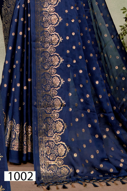 Ramrasiyan Georgette Saree with Cotton Blouse (8 Colours).