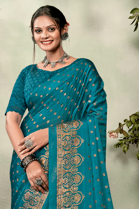 Ramrasiyan Georgette Saree with Cotton Blouse (8 Colours).