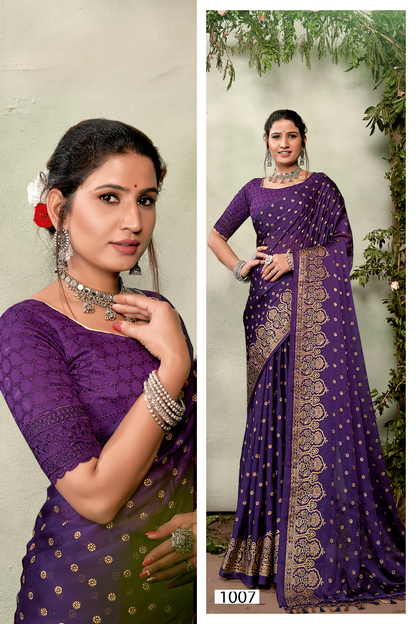 Ramrasiyan Georgette Saree with Cotton Blouse (8 Colours).