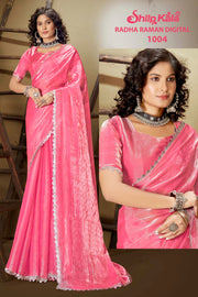 Radha Raman Multicolour Jimmy Choo Saree with Fancy Lace