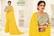 Safar Multicolor Saree with Tone to Tone Matching and Digital Printed Saree (8 Colours Available).