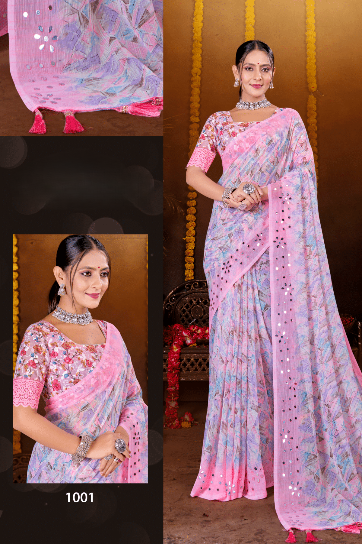 Anjana Chiffon Saree – Effortless Grace with a Refined, Lightweight Appeal (8 Colours Available)