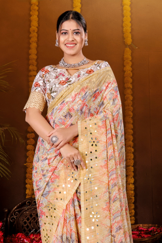 Anjana Chiffon Saree – Effortless Grace with a Refined, Lightweight Appeal (8 Colours Available)