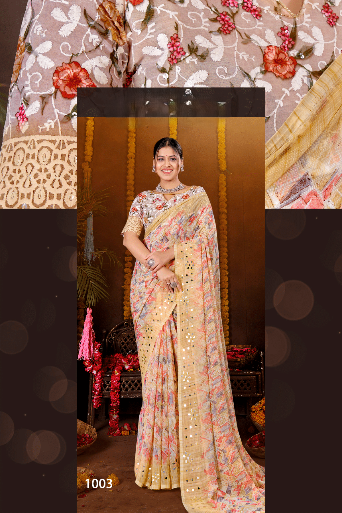 Anjana Chiffon Saree – Effortless Grace with a Refined, Lightweight Appeal (8 Colours Available)