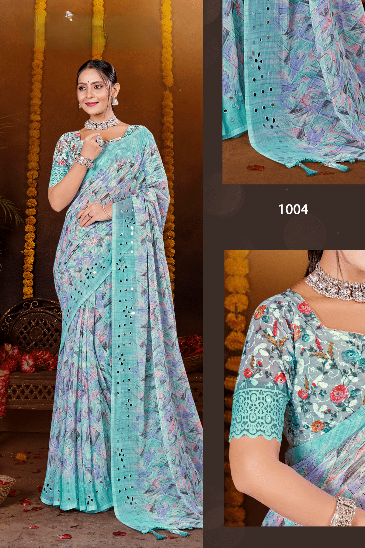 Anjana Chiffon Saree – Effortless Grace with a Refined, Lightweight Appeal (8 Colours Available)