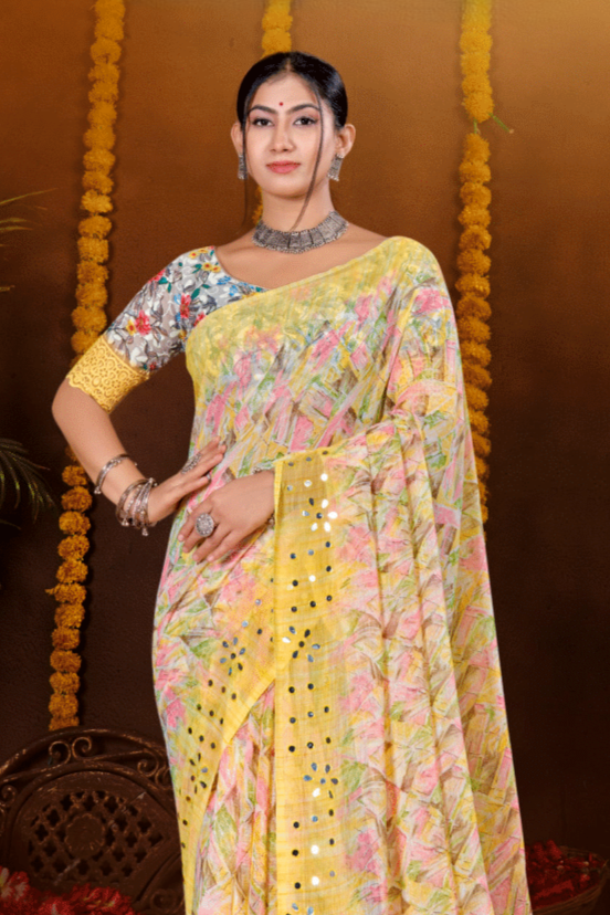 Anjana Chiffon Saree – Effortless Grace with a Refined, Lightweight Appeal (8 Colours Available)