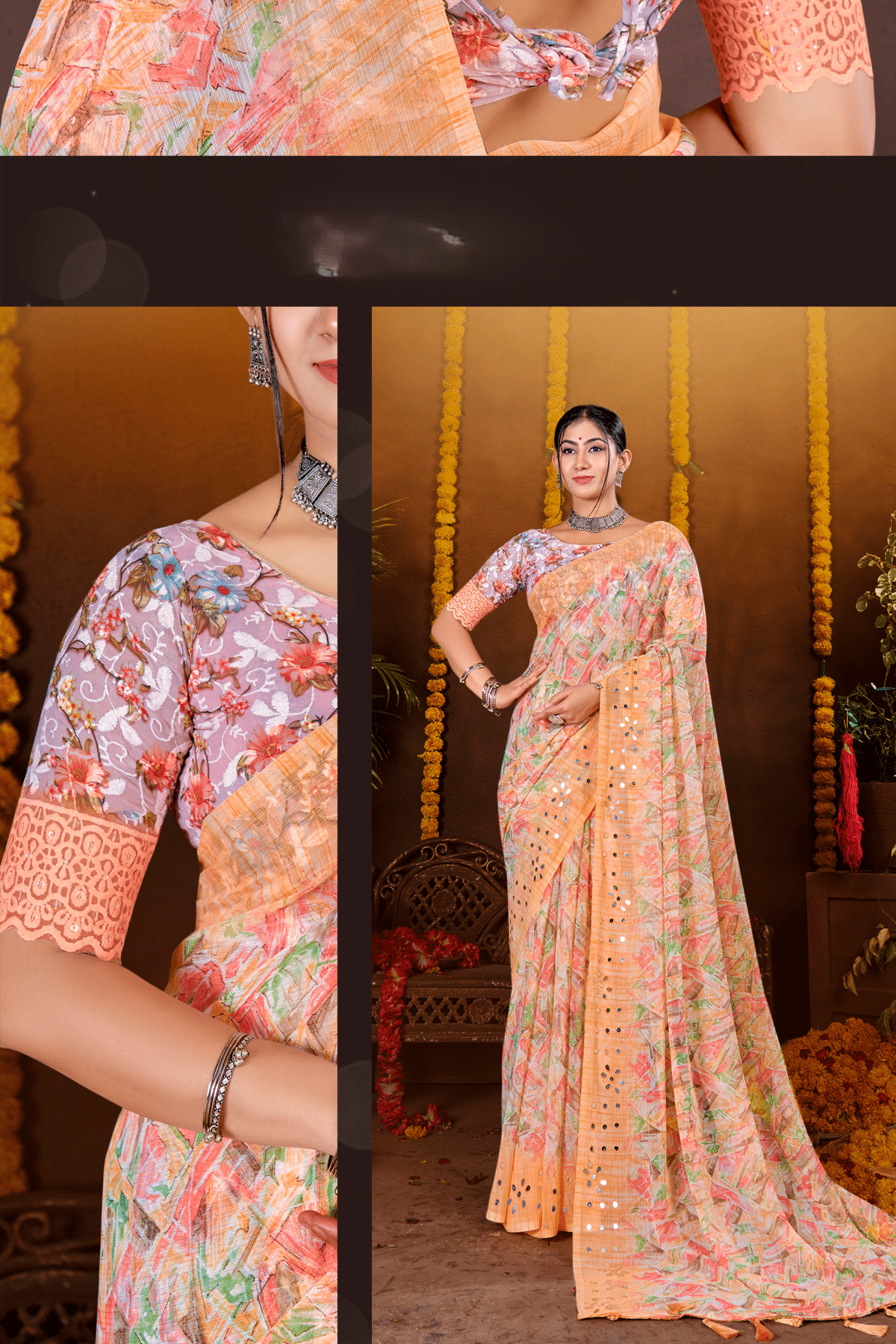 Anjana Chiffon Saree – Effortless Grace with a Refined, Lightweight Appeal (8 Colours Available)