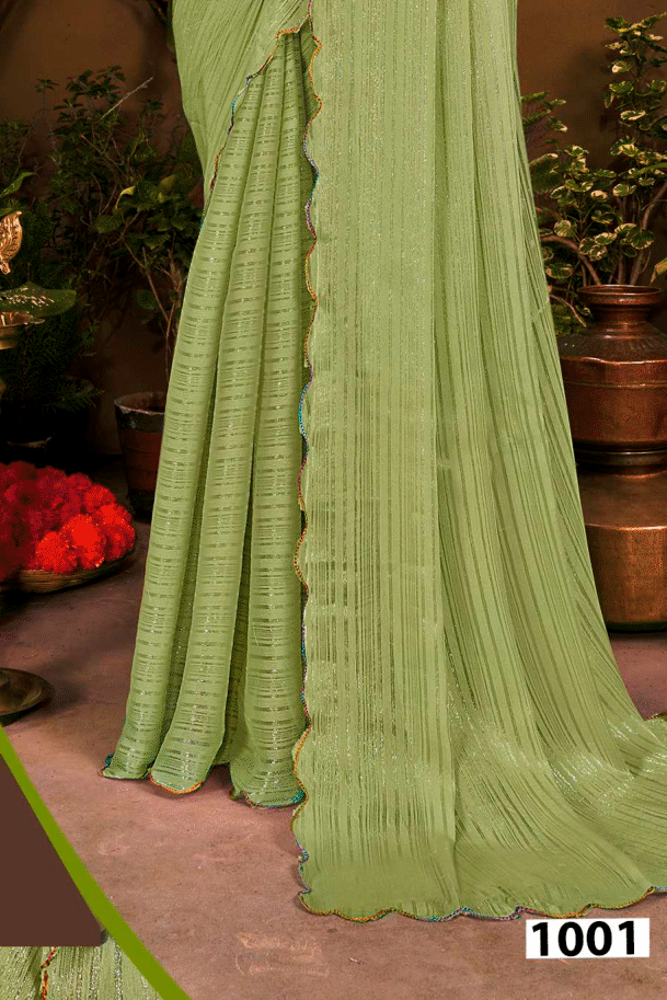 Jeevandhara Polyester Saree – Smooth Fabric with Elegant Draping and Contemporary Design (8 Colours Available)