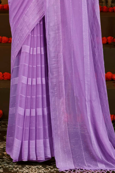 Rang Munch 2 Satin Chiffon Saree - Exquisite Detailing with a Luxurious Sheer Finish (8 Colours Available).