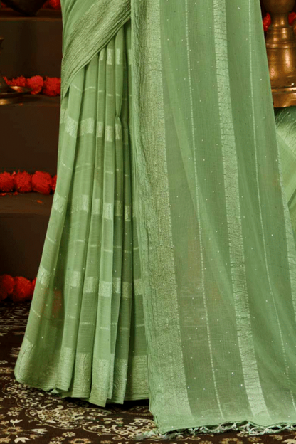 Rang Munch 2 Satin Chiffon Saree - Exquisite Detailing with a Luxurious Sheer Finish (8 Colours Available).