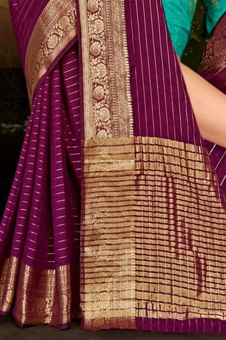 Sakshi Pattu 6 Viscose Saree with Contrast Matching (8 Colours Available).