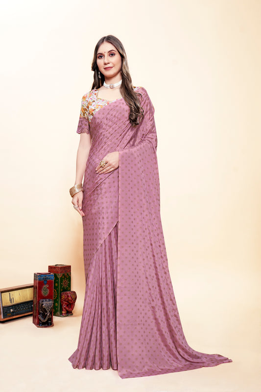 Vande Bharat Chiffon Saree with Digital Printed Blouse and Best Selling Saree Design. (8 Colours Available).