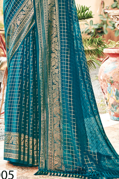 Speed Chiffon Saree – Contemporary Design with Luxurious Moss Weave for Elegant Occasions (8 Colours Available)