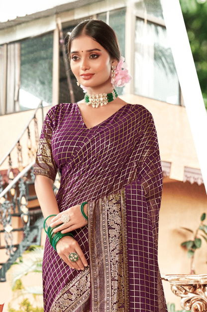 Speed Chiffon Saree – Contemporary Design with Luxurious Moss Weave for Elegant Occasions (8 Colours Available)