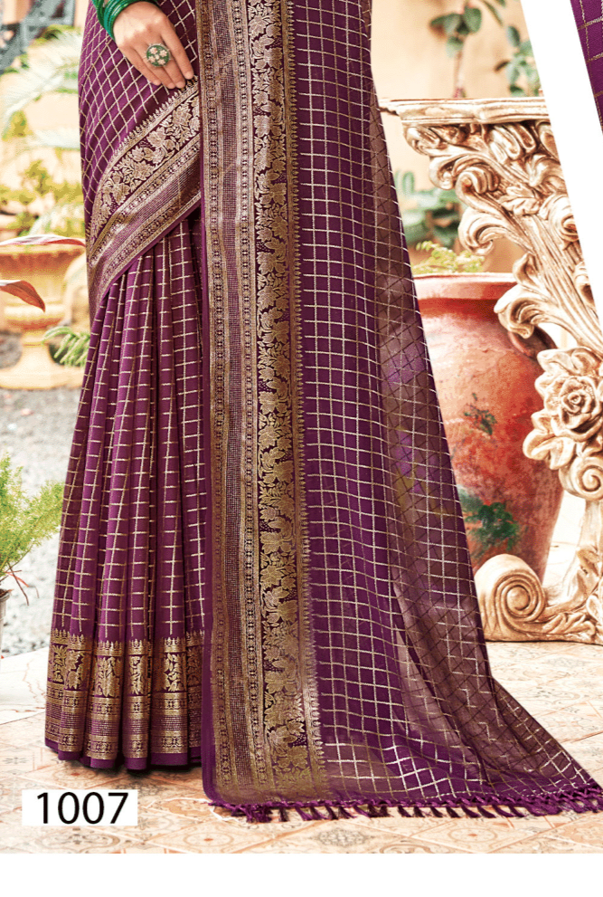 Speed Chiffon Saree – Contemporary Design with Luxurious Moss Weave for Elegant Occasions (8 Colours Available)