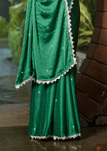 Star Dhamaal Satin Chiffon Saree – Luxurious Sheen with Bold Design for Unforgettable Elegance (8 Colours Available).